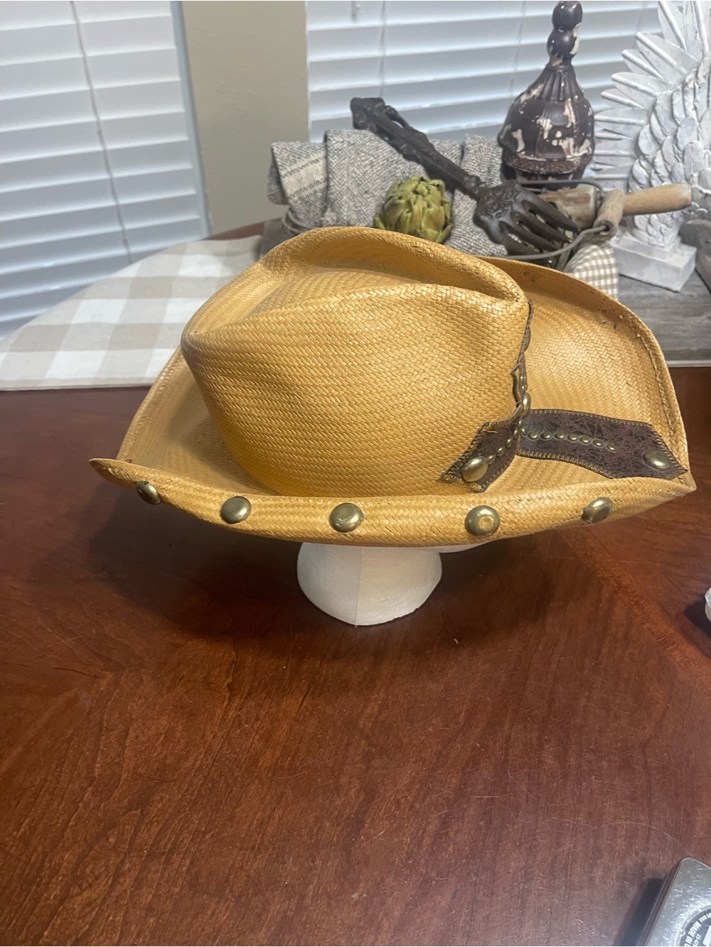 Bullhide No Mercy Panama Straw Western Hat Leather Cross - Picture 5 of 12